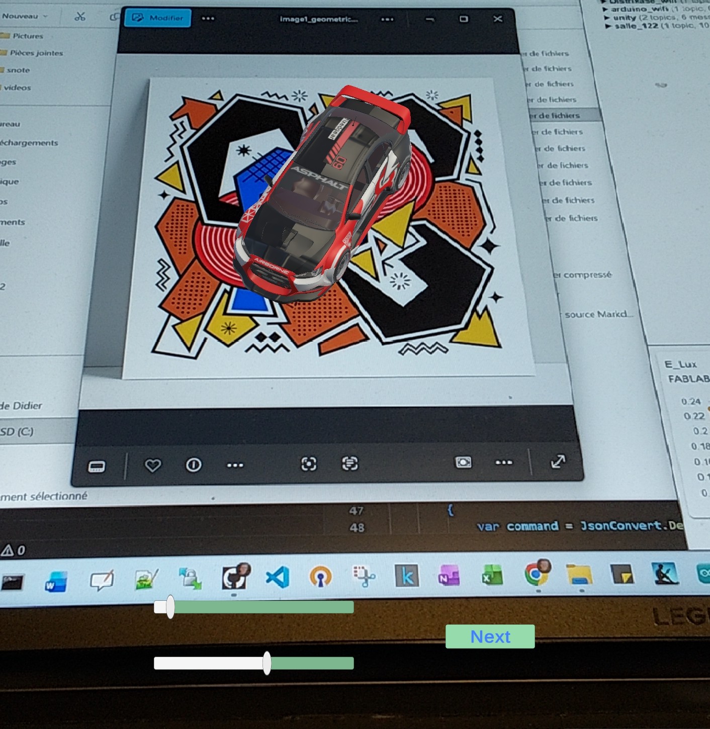 Suivi d'image en réalité augmentée, prototype Unity/AR Foundation