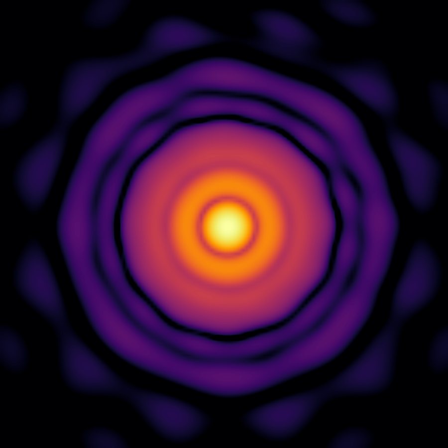 Figure de diffraction enregistrée par le capteur