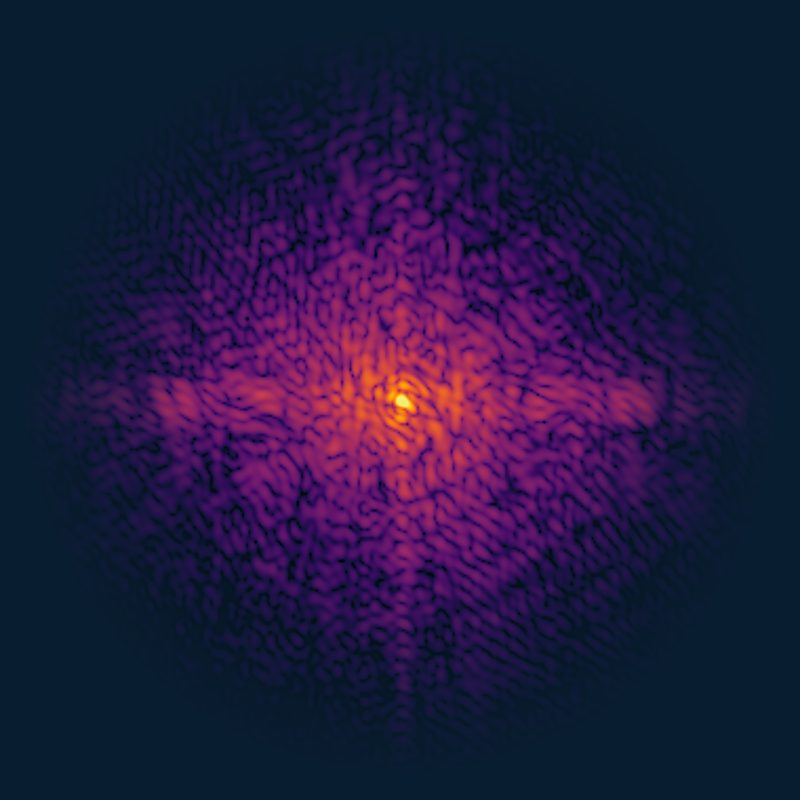 Figure de diffraction d'un objet éclairé par un laser