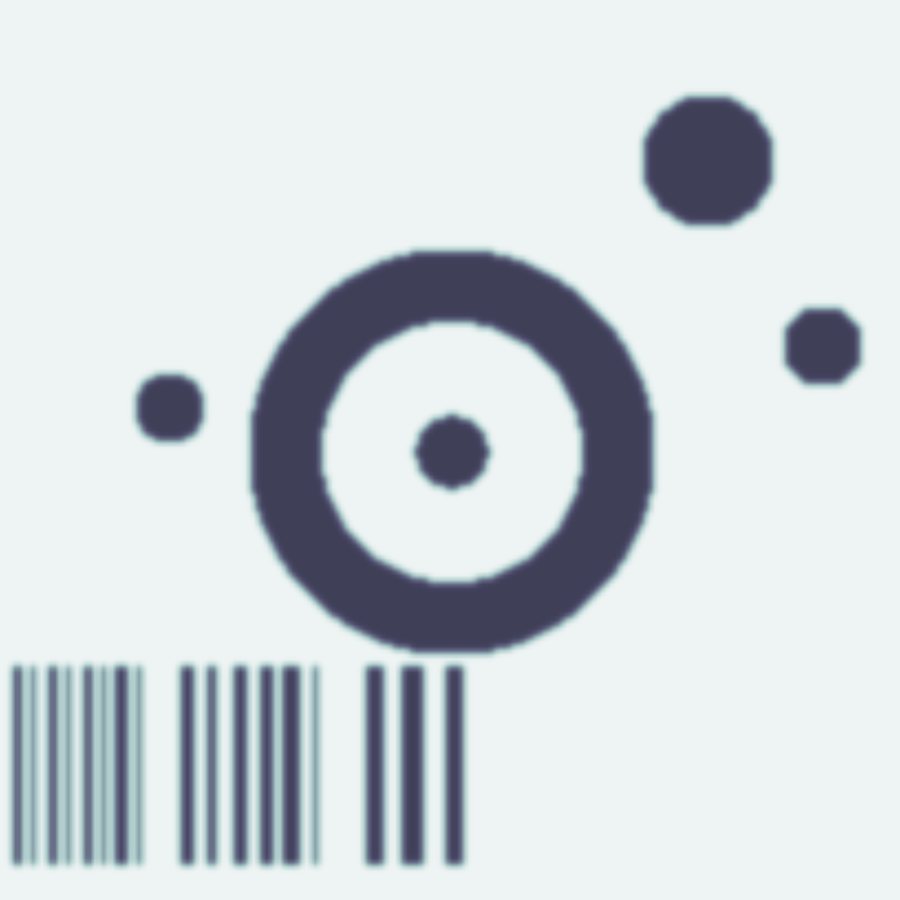 Carte d'amplitude de l'objet : motifs de chrome semi-transparents
